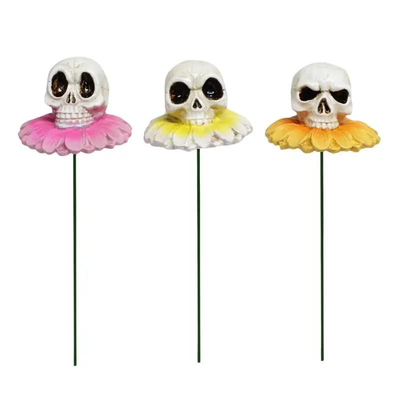 Garden Stakes 3 PCS Skull Simulation Flower Decorative Stakes Garden Plant Flowers Stick Decoration Outdoor Gardening accessory
Garden Stakes 3 PCS Skull Simulation Flower Decorative Stakes Garden Plant Flowers Stick Decoration Outdoor Gardening accessory