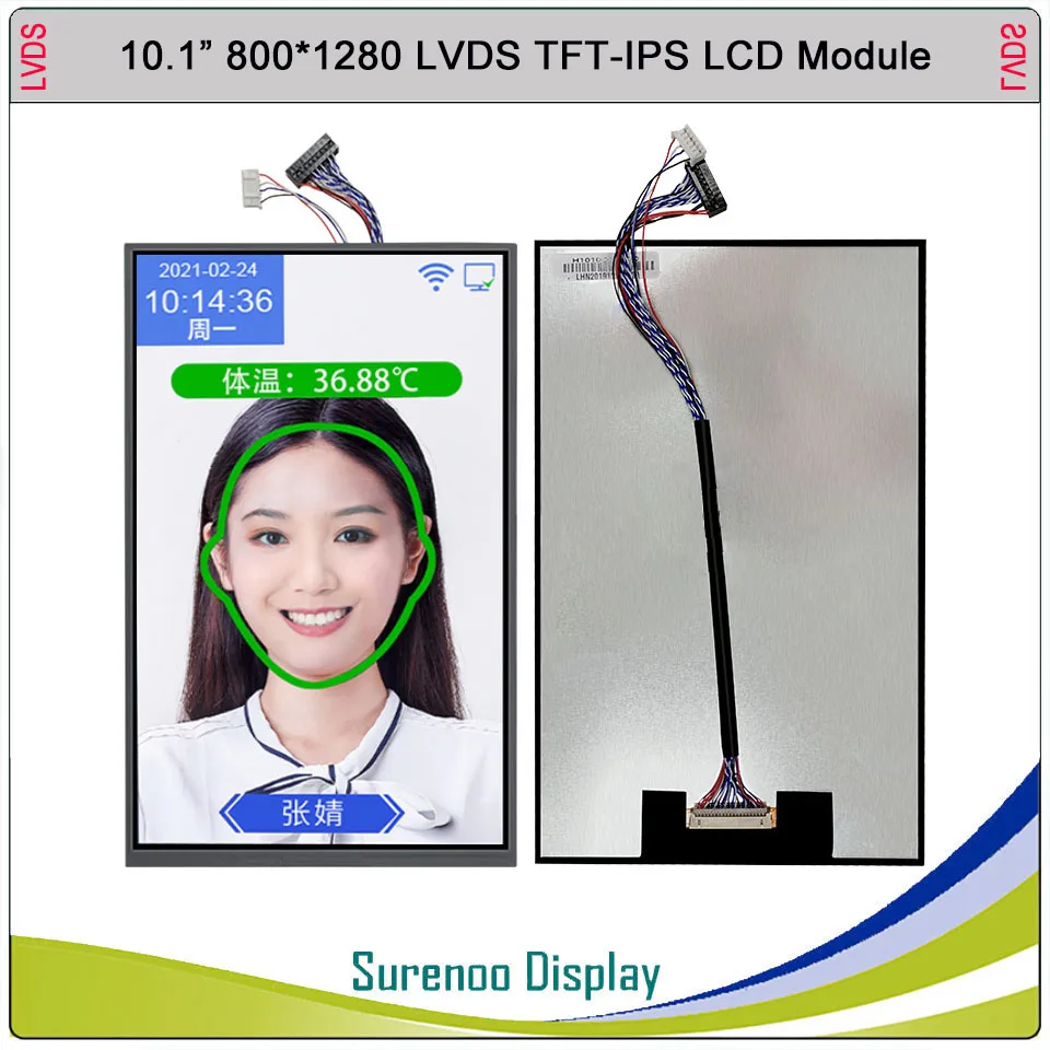 10.1" inch Vertical Display 800*1280 8001280 20P_LVDS TFT IPS LCD Module Display Screen Without Touch Panel
10.1" inch Vertical Display 800*1280 8001280 20P_LVDS TFT IPS LCD Module Display Screen Without Touch Panel