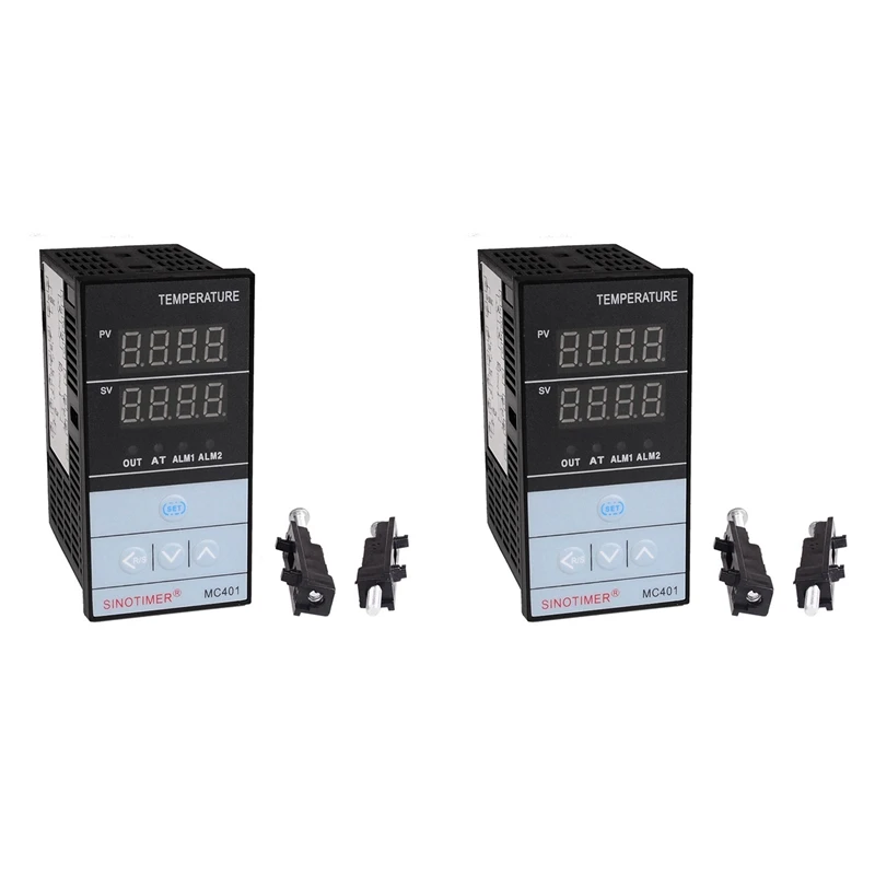 2X SINOTIMER MC401-611 Smart LCD Display Thermostat Heating Temperature Controller
2X SINOTIMER MC401-611 Smart LCD Display Thermostat Heating Temperature Controller