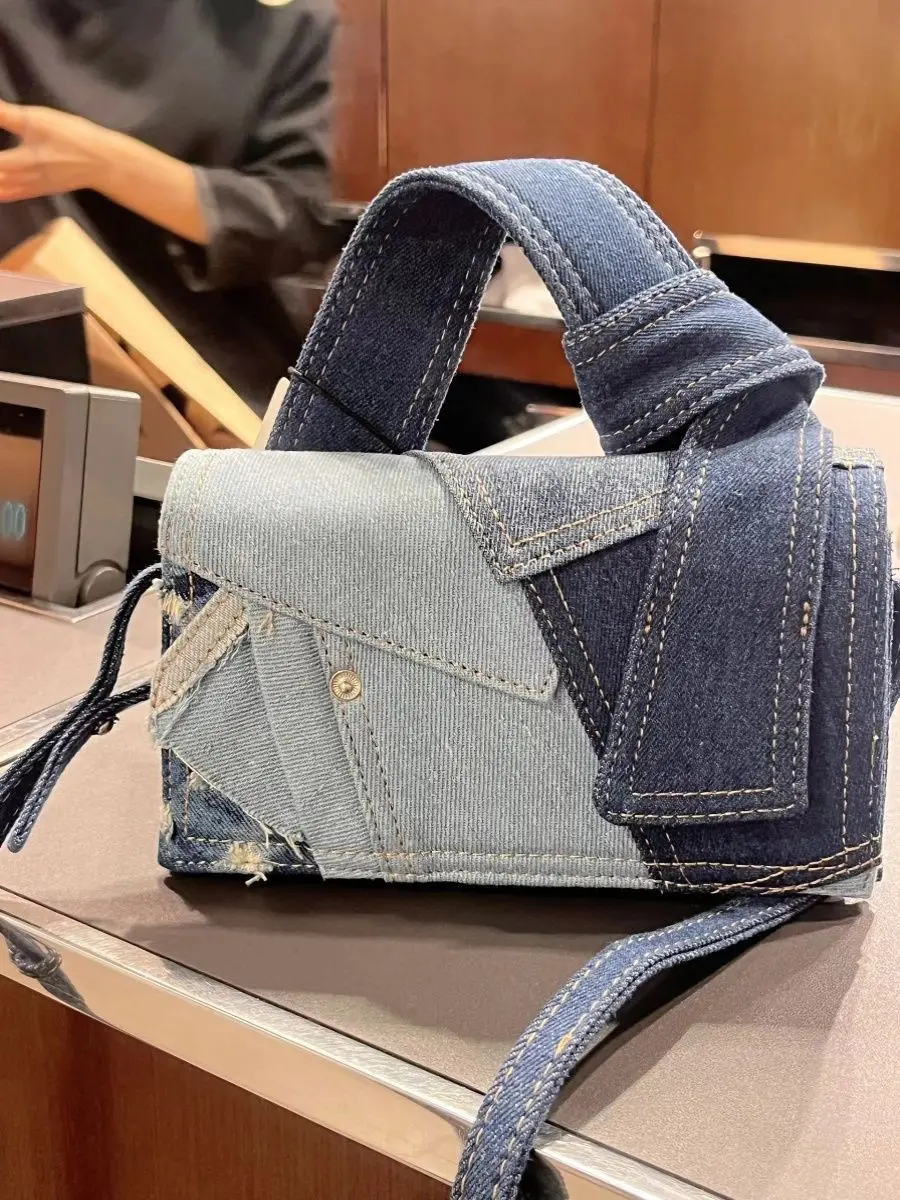 Denim Spliced Crossbody Bag Personalized Creative Design for Girls Small Casual Shoulder Bag Advanced 2024 women Luxury Handbag
Denim Spliced Crossbody Bag Personalized Creative Design for Girls Small Casual Shoulder Bag Advanced 2024 women Luxury Handbag