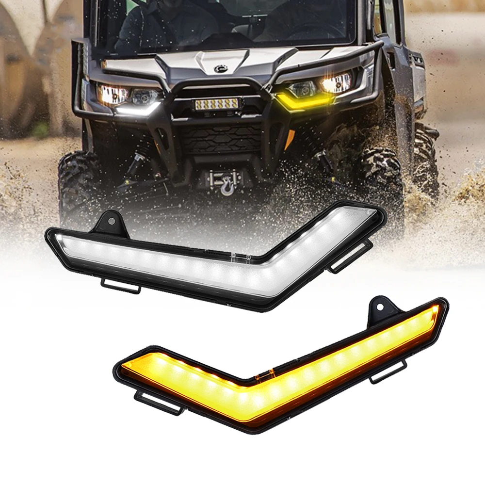 LED Turn Signal DRL Daytime Running Lights for Can-Am Defender 2020+ Defender Max 2020+ Commander 2021
LED Turn Signal DRL Daytime Running Lights for Can-Am Defender 2020+ Defender Max 2020+ Commander 2021