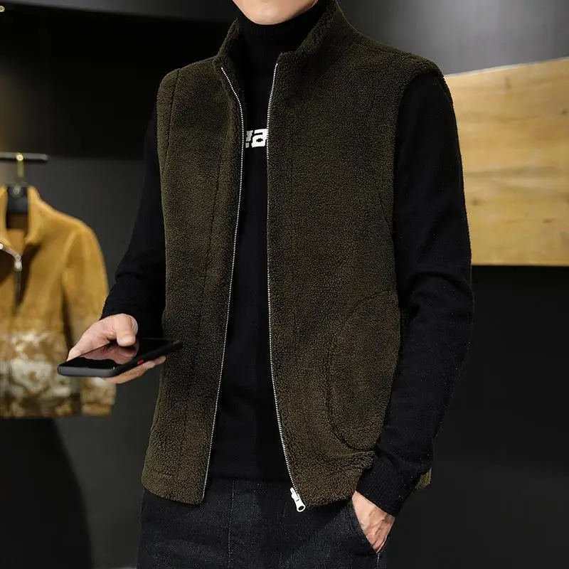 Winter New Lamb Wool Coat Warm Vest Men Fashion Casual Thicken Gilets Male Jacket Can Be Worn On Both Sides Sleeveless Waistcoat 13 Mallzona S09f5d792900147899a8c4061f70cf798Q Winter New Lamb Wool Coat Warm Vest Men Fashion Casual Thicken Gilets Male Jacket Can Be Worn On Both Sides Sleeveless Waistcoat Mallzona