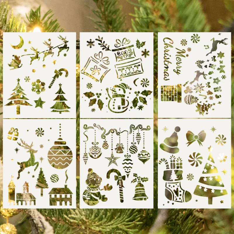 18*21cm Christmas Theme Stencils DIY Layering Wall Scrapbook Coloring Embossing Decorative Graffiti Painting Template Reusable
18*21cm Christmas Theme Stencils DIY Layering Wall Scrapbook Coloring Embossing Decorative Graffiti Painting Template Reusable