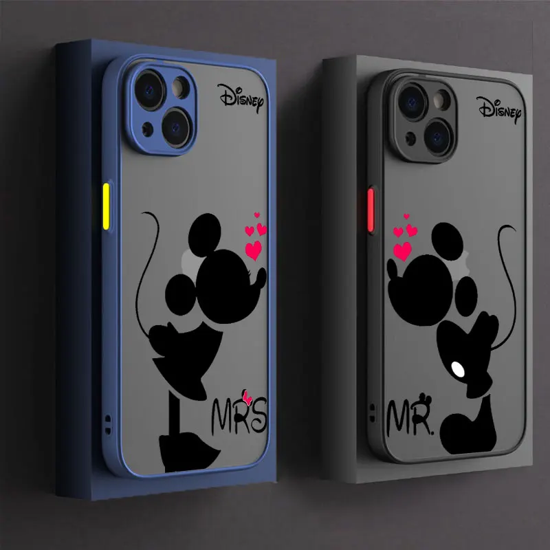 Phone Case For iPhone 14 15 16 Pro Disney Minnie Mickey Mouse Cover For Apple 11 13 Pro Max 12 Mini 8 16 Plus Translucent Fundas Phone Case For iPhone 14 15 16 Pro Disney Minnie Mickey Mouse Cover For Apple 11 13 Pro Max 12 Mini 8 16 Plus Translucent Fundas