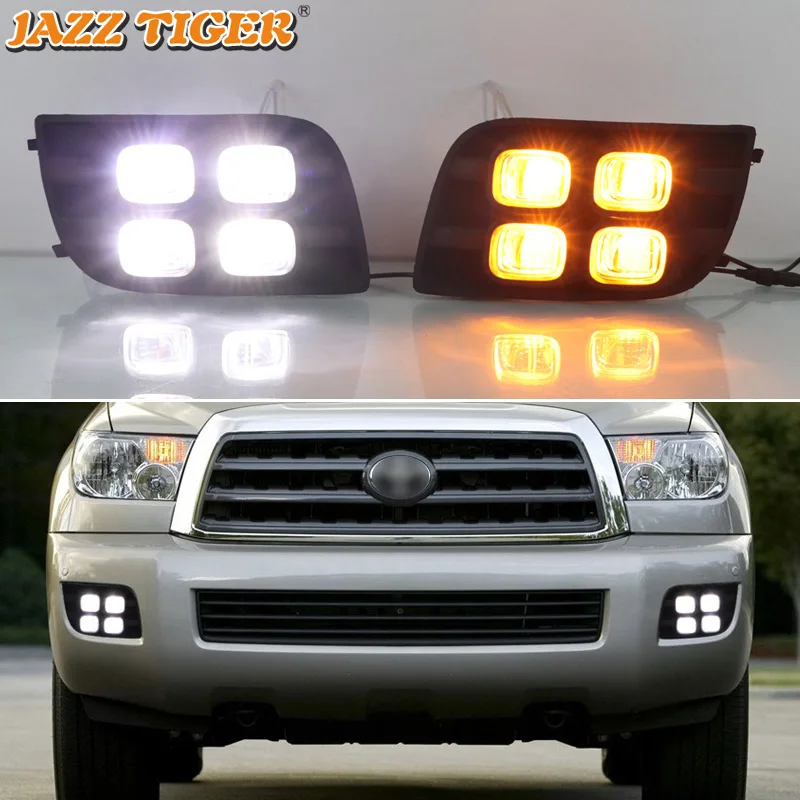 JAZZ TIGER 2PCS Yellow Turn Signal Function 12V Car DRL Lamp LED Daytime Running Light For Toyota Sequoia 2007-2017
JAZZ TIGER 2PCS Yellow Turn Signal Function 12V Car DRL Lamp LED Daytime Running Light For Toyota Sequoia 2007-2017