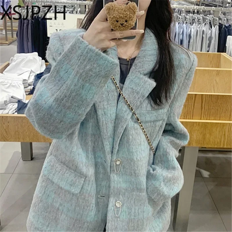 Vintage Plaid Woolen Coat Female Autumn Winter 2023 New Design Senior Sense Ins Loose Suit Top Office Commuter Suit Jacket
Vintage Plaid Woolen Coat Female Autumn Winter 2023 New Design Senior Sense Ins Loose Suit Top Office Commuter Suit Jacket