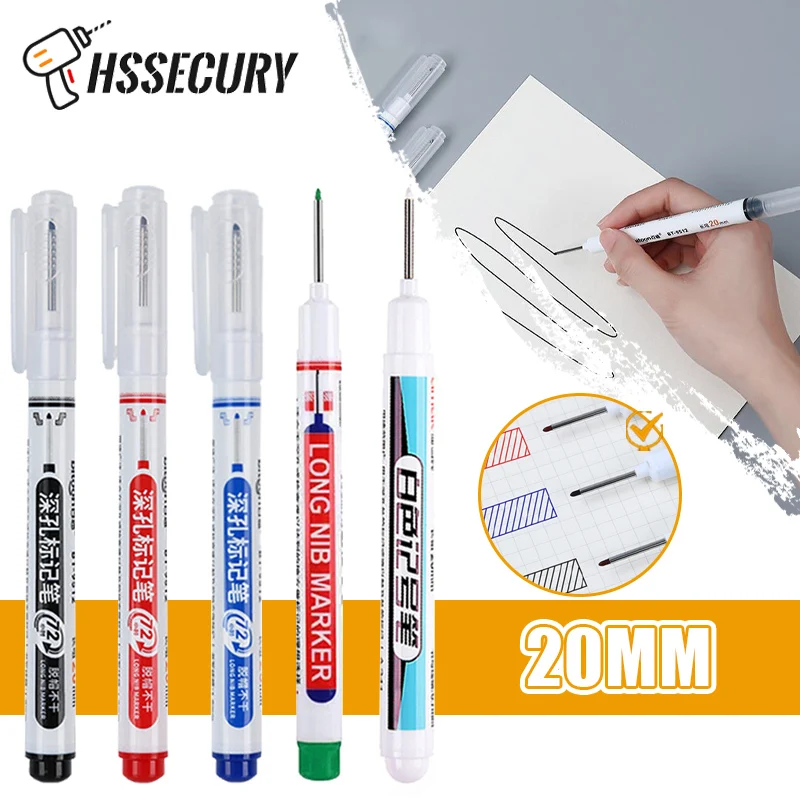 20mm Deep Hole Long Markers Pen Set Metal Perforating Pen Waterproof Bathroom Woodwork Decoration Multi-Purpose Quick Drying Oil
20mm Deep Hole Long Markers Pen Set Metal Perforating Pen Waterproof Bathroom Woodwork Decoration Multi-Purpose Quick Drying Oil