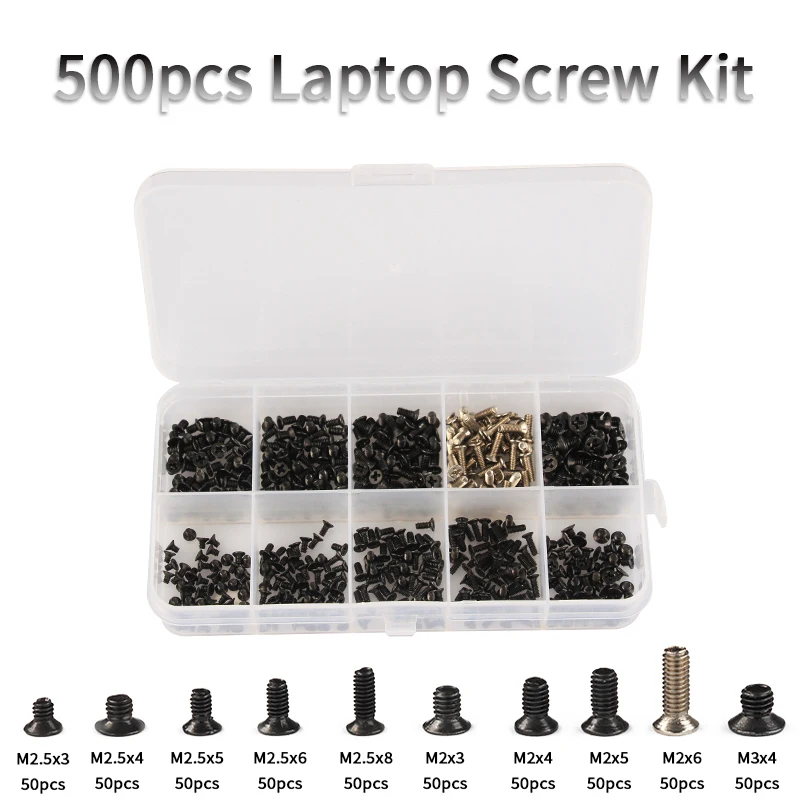 500Pcs M2/M2.5/M3 Screw Laptop Notebook Computer Screw Assortment Kit Using for IBM For HP For Dell Hardware Parts
500Pcs M2/M2.5/M3 Screw Laptop Notebook Computer Screw Assortment Kit Using for IBM For HP For Dell Hardware Parts
