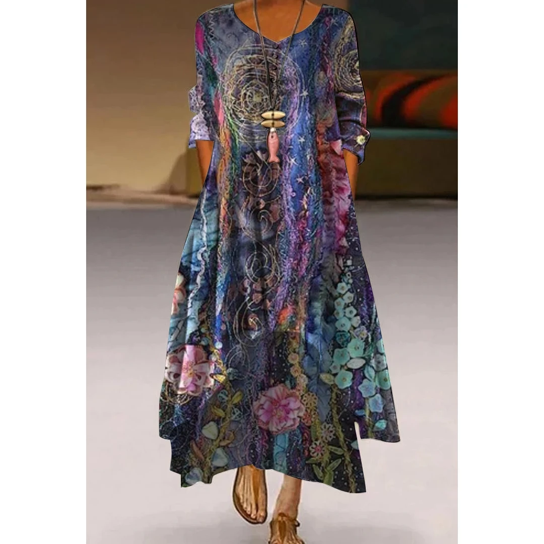 Summer Long Dress Long Sleeve Flower Butterfly Floral Women Dresses Women Fashon Evening Party Dresses Elegant Casual Maxi Dress
Summer Long Dress Long Sleeve Flower Butterfly Floral Women Dresses Women Fashon Evening Party Dresses Elegant Casual Maxi Dress