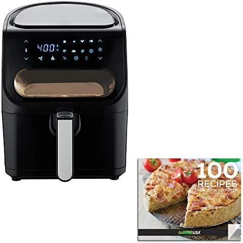 

4-Quart Air Fryer with Viewing Window and 8 Presets, 4-QT, Black