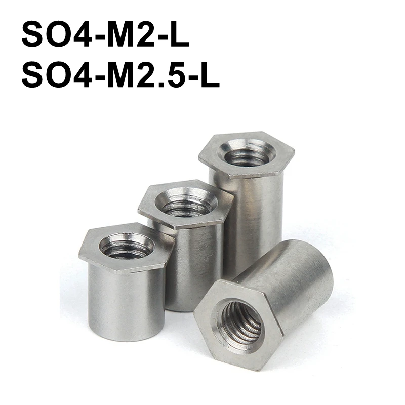 SO4-M2-L And SO4-M2.5-L Through thread standoffs Harden Stainless steel SUS416 Magnetic Press riveting stud Spacer
SO4-M2-L And SO4-M2.5-L Through thread standoffs Harden Stainless steel SUS416 Magnetic Press riveting stud Spacer