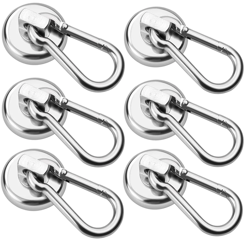 6 Pack Magnetic Hooks Silver Magnetic Hooks Heavy Duty Neodymium Magnetic Hooks With Swivel Carabiner Hook,Silver
6 Pack Magnetic Hooks Silver Magnetic Hooks Heavy Duty Neodymium Magnetic Hooks With Swivel Carabiner Hook,Silver