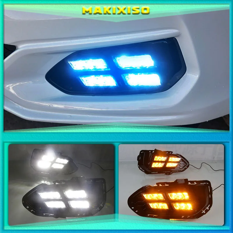 2pcs LED DRL Daytime Running Lights Daylight Fog Lamp Cover With Turn signal lamp For Honda jazz fit 2018 2019
2pcs LED DRL Daytime Running Lights Daylight Fog Lamp Cover With Turn signal lamp For Honda jazz fit 2018 2019