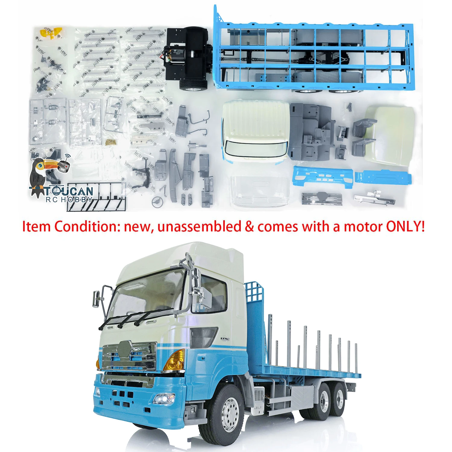 LESU 6*4 RC Metal Flatbed Lorry Trailer Truck for 1/14 700 Remote Control Tractor Vehicle Model Cars THZH1350-SMT1
LESU 6*4 RC Metal Flatbed Lorry Trailer Truck for 1/14 700 Remote Control Tractor Vehicle Model Cars THZH1350-SMT1