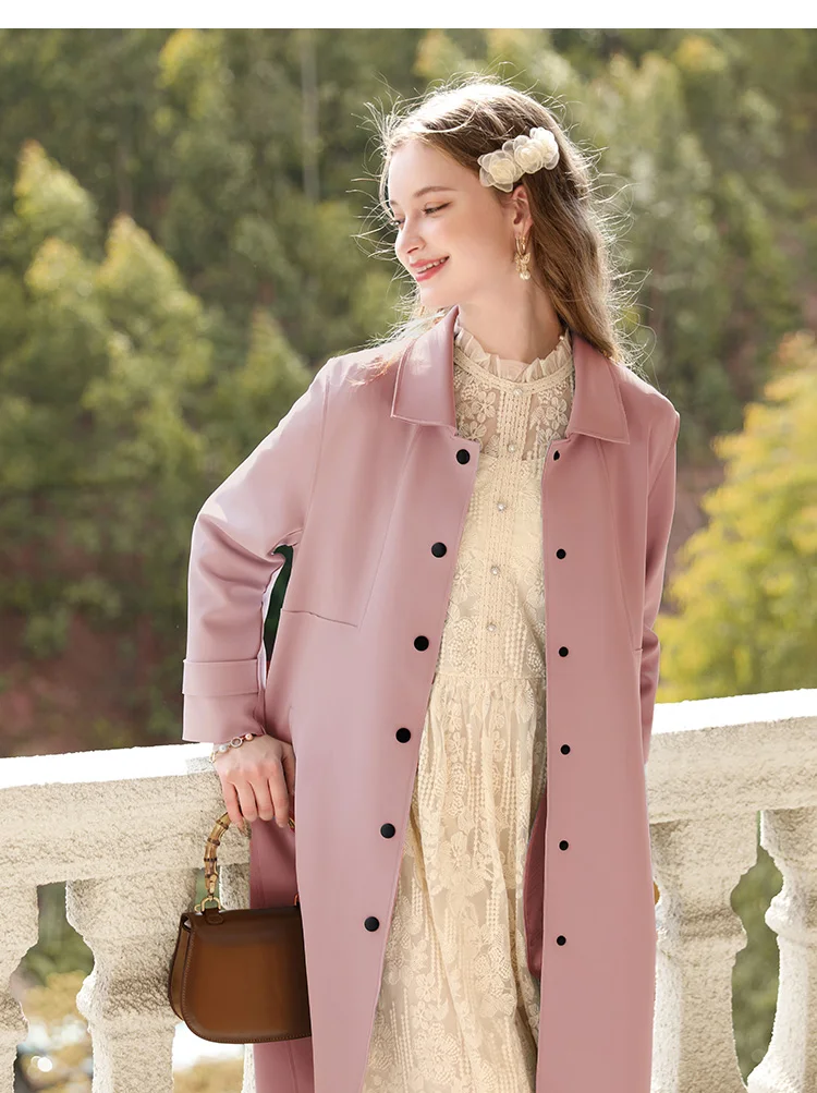 I BELIEVE YOU British Trench Coat Women Mid-length 2023 Autumn New High-grade Gentle Retro Turn-down Collar Jackets 2234185356 I BELIEVE YOU British Trench Coat Women Mid-length 2023 Autumn New High-grade Gentle Retro Turn-down Collar Jackets 2234185356
