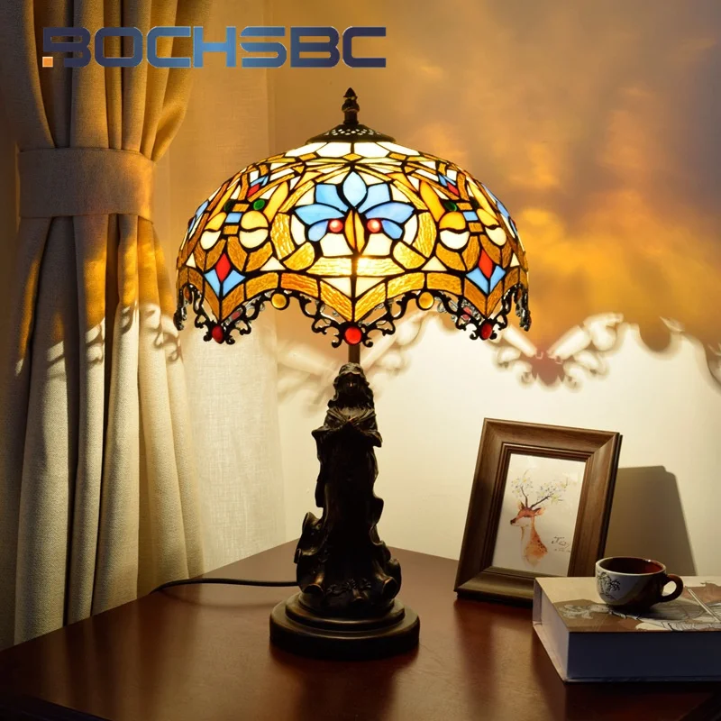 BOCHSBC Tiffany retro beauty style art deco living room dining room study bedroom bed stained glass desk lamp task lamp
BOCHSBC Tiffany retro beauty style art deco living room dining room study bedroom bed stained glass desk lamp task lamp