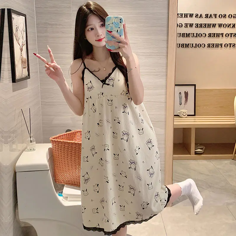 Sanrio Anime Kawaii Pochacco Summer Breathable Sleeveless Loose Skirt Sweet Cute Cartoon Home Wear Dress Clothes Girls Gifts
Sanrio Anime Kawaii Pochacco Summer Breathable Sleeveless Loose Skirt Sweet Cute Cartoon Home Wear Dress Clothes Girls Gifts