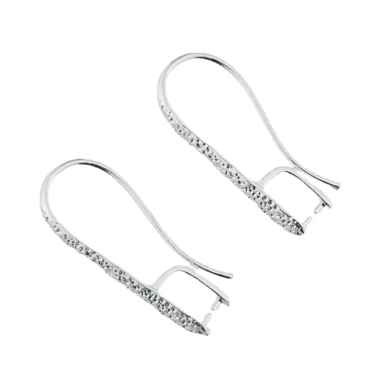

925 Silver Smooth Women Fashion Copper Earrings Hooks Wire Crystal DIY Jewelry Making Findings Accessories