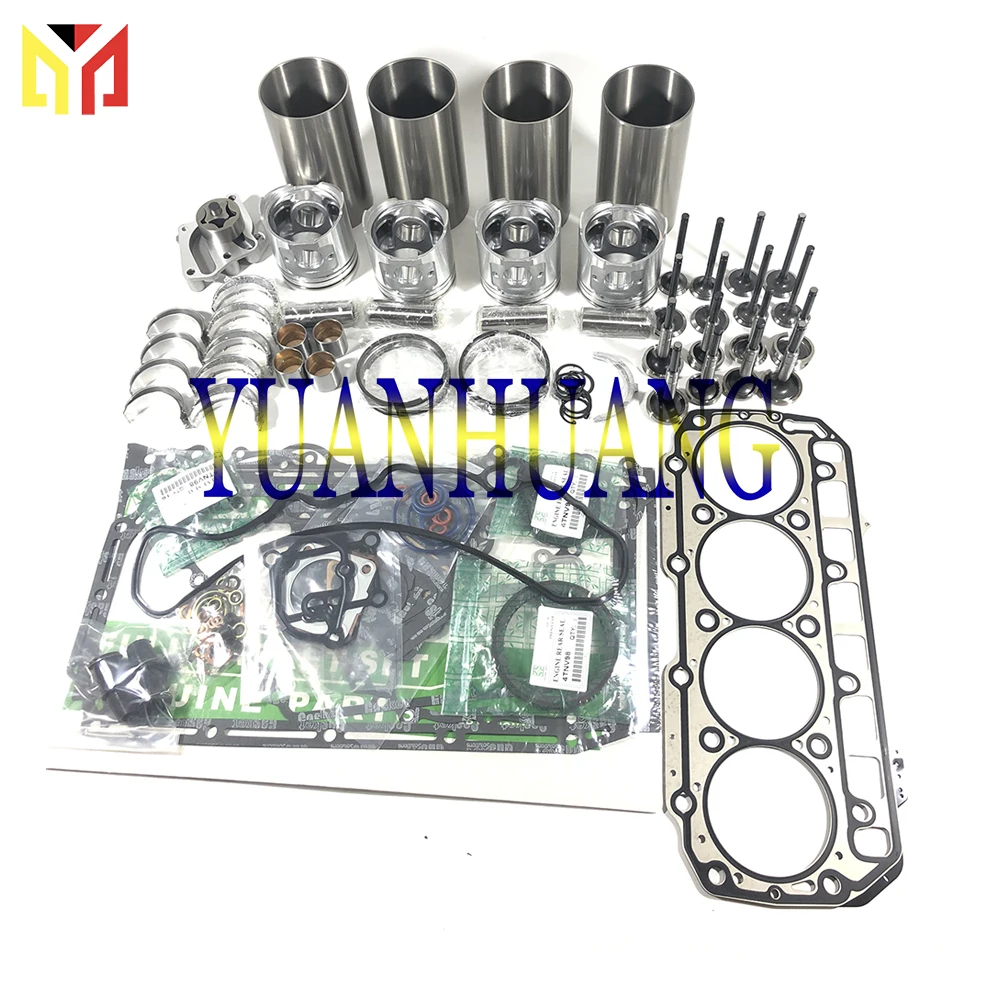 

4M41 Engine Overhaul Rebuild Kit with Full Gasket Kit Cylinder Liner Main Bearing Piston for Mitsubishi Connecting Rod Bearing