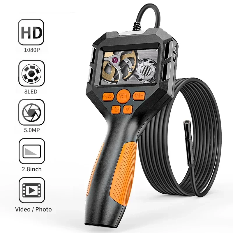 1080P Industrial Endoscope Camera 2.4"/ 2.8 " IPS Inspection Camera 100 Meter Cable Pipe Sewer Borescope With 6 LED For Car
1080P Industrial Endoscope Camera 2.4"/ 2.8 " IPS Inspection Camera 100 Meter Cable Pipe Sewer Borescope With 6 LED For Car