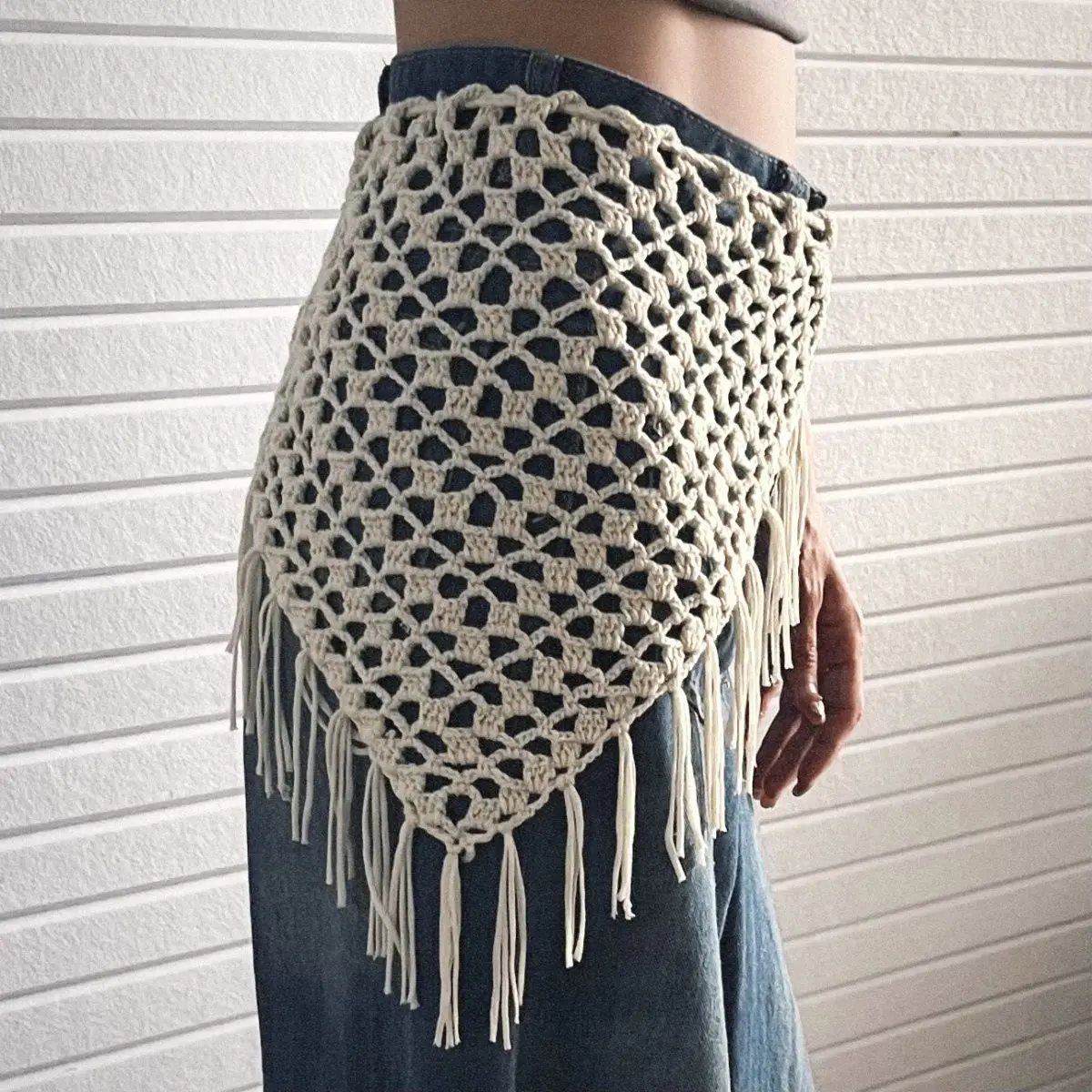 Y2K Triangle Weave Scarf Skirt - Multi-Way Tie Fashion Accessory 6 S0a025c628f0649e79f499ddd513f8335c