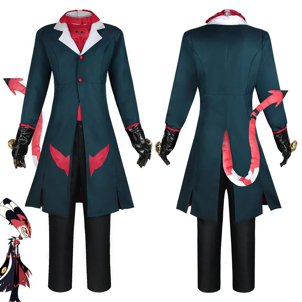 

Anime Helluva Boss Blitzo Cosplay Costume Party Uniform Suit with Tail Halloween Outfit for Men Women Custom