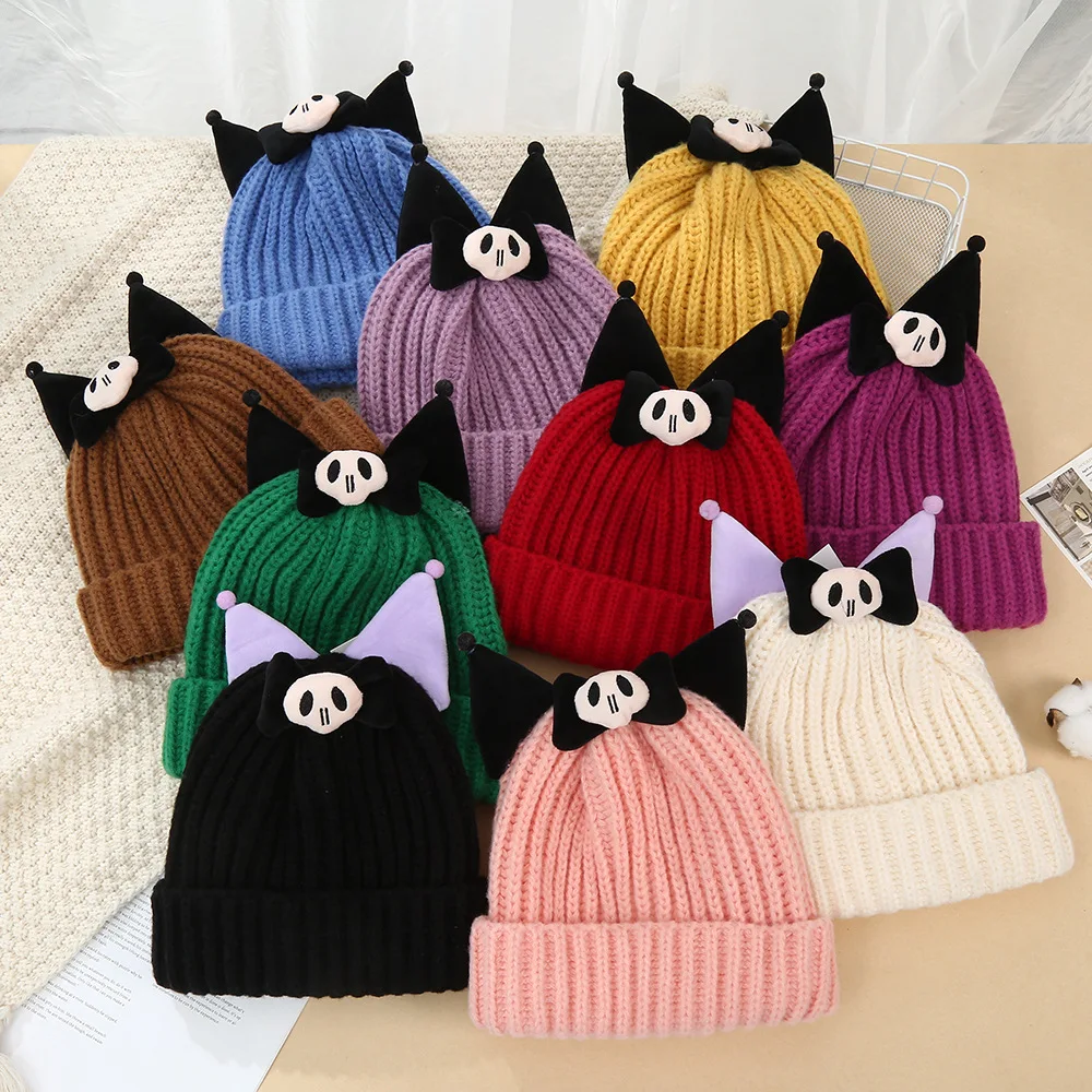 Autumn and Winter Knitted Woolen Hat Super Cute Cartoon Beanies Funny Big Bow Skull Cap Headwear Bonnet Hats
Autumn and Winter Knitted Woolen Hat Super Cute Cartoon Beanies Funny Big Bow Skull Cap Headwear Bonnet Hats
