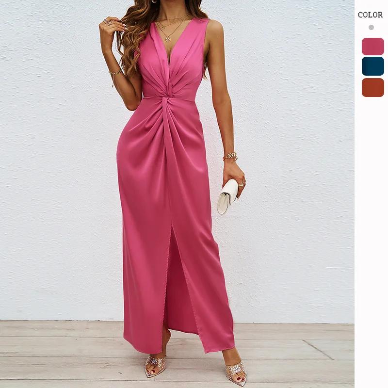HMR-2024Summer Women's Elegant Twist SleevelessVCollar Slit Slim-Fitting Temperament Dress Women
HMR-2024Summer Women's Elegant Twist SleevelessVCollar Slit Slim-Fitting Temperament Dress Women