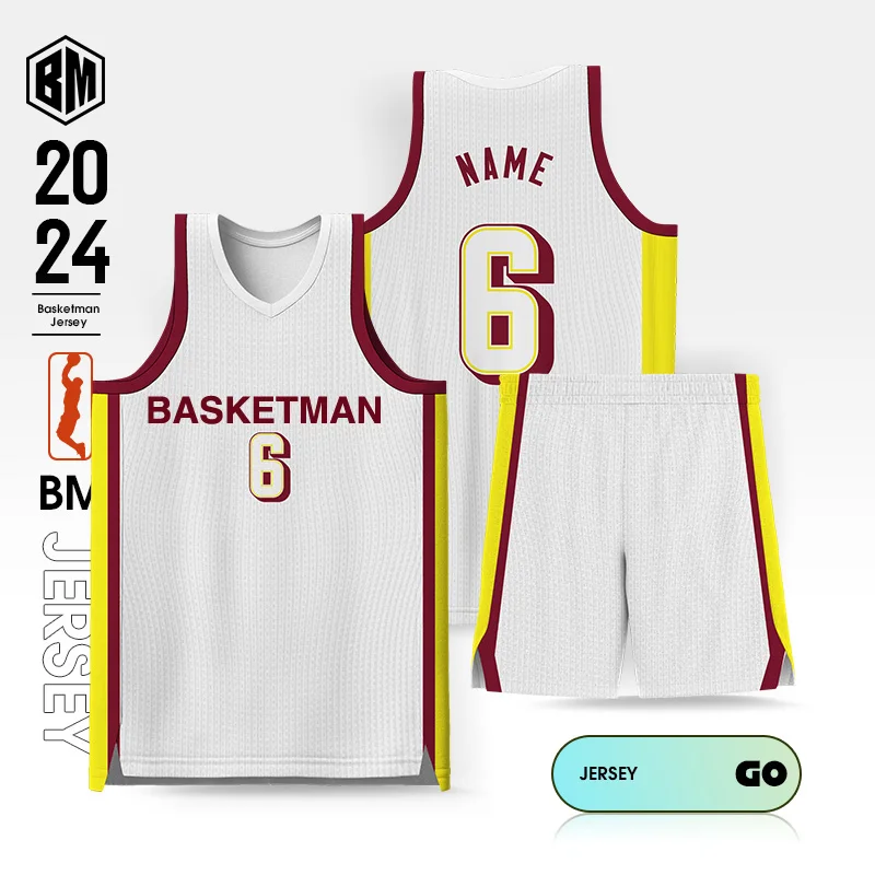 

BASKETMAN Basketball Uniforms For Men Customizable Full Sublimation Name Number Logo Printed Jerseys Shorts Training Sportswears