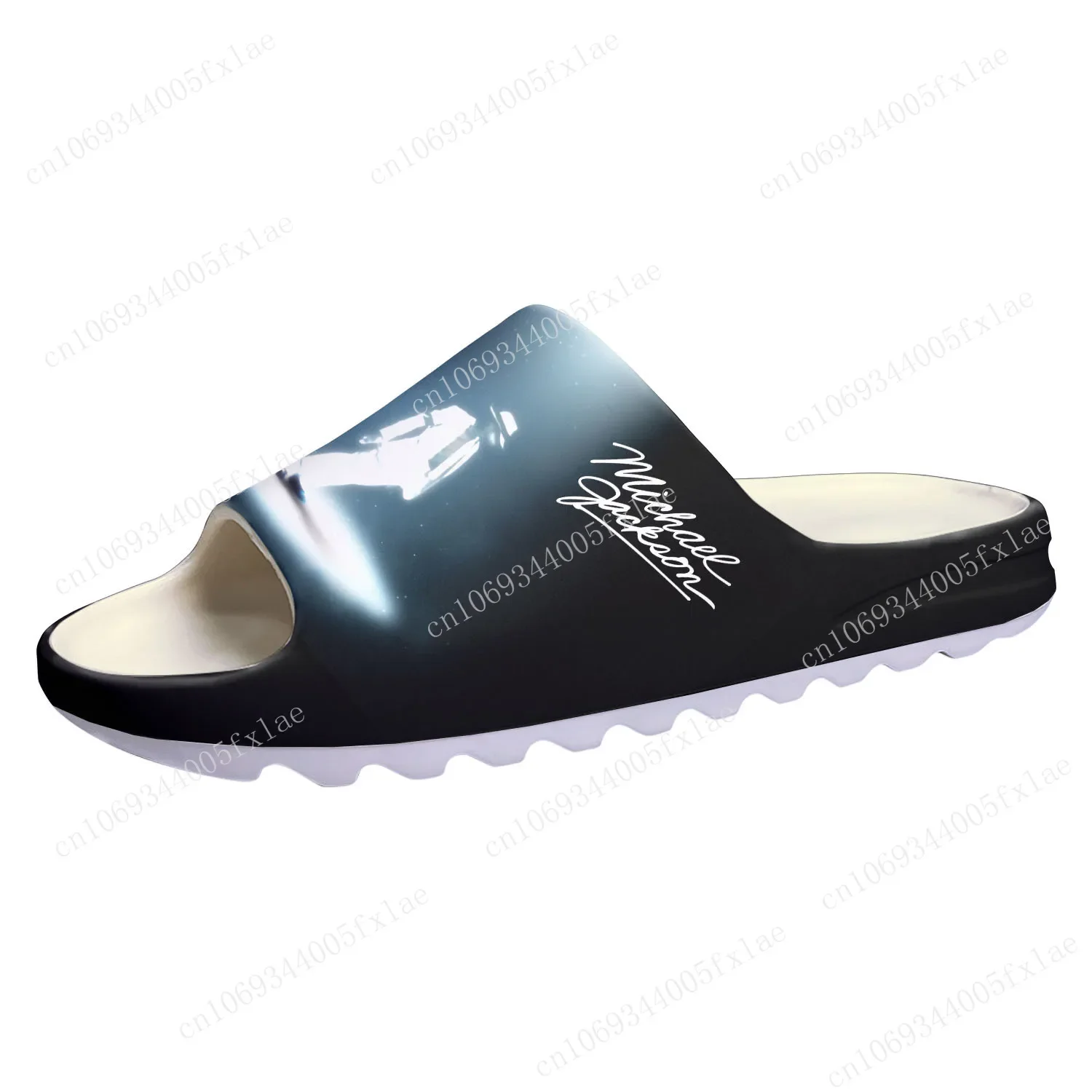 

Michael Jackson Soft Sole Sllipers Home Clogs Step on Water Shoes Mens Womens Teenager Bathroom Beach Customize on Shit Sandals
