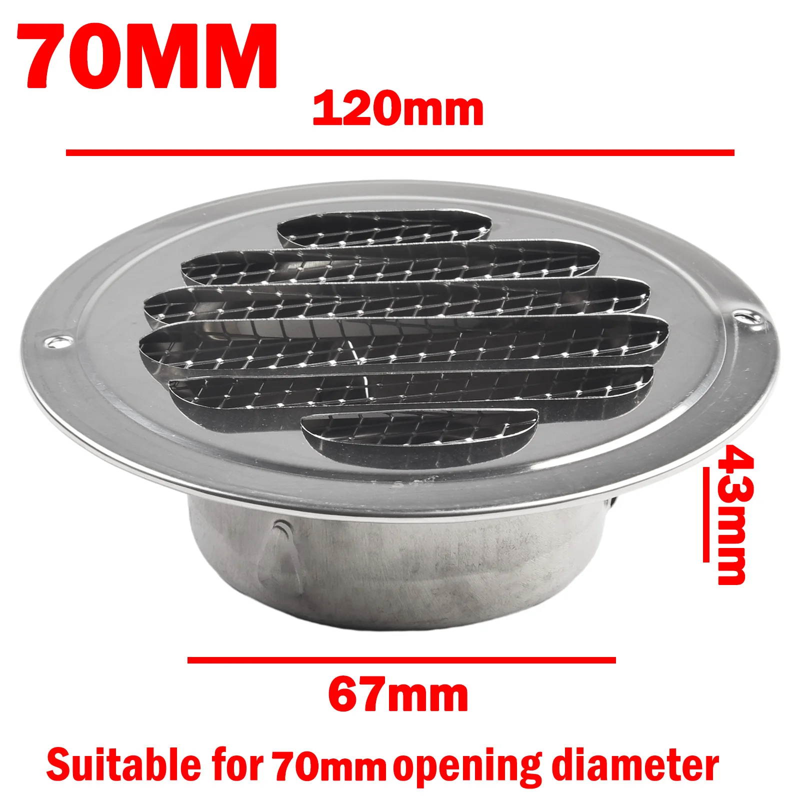 1pcs Circle Air Vent Grill Cover 70-300mm Round Stainless Steel Vent Grille Exterior Wall Duct Ventilation Tool
1pcs Circle Air Vent Grill Cover 70-300mm Round Stainless Steel Vent Grille Exterior Wall Duct Ventilation Tool