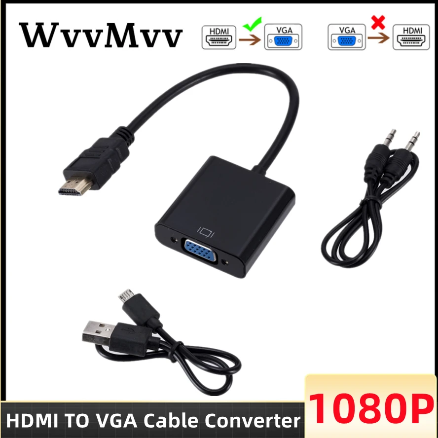 WvvMvv HD 1080P HDMI Male To VGA Famale Cable Converter With Audio Power Supply Adapter Digital Analog For Tablet laptop PCTV
WvvMvv HD 1080P HDMI Male To VGA Famale Cable Converter With Audio Power Supply Adapter Digital Analog For Tablet laptop PCTV