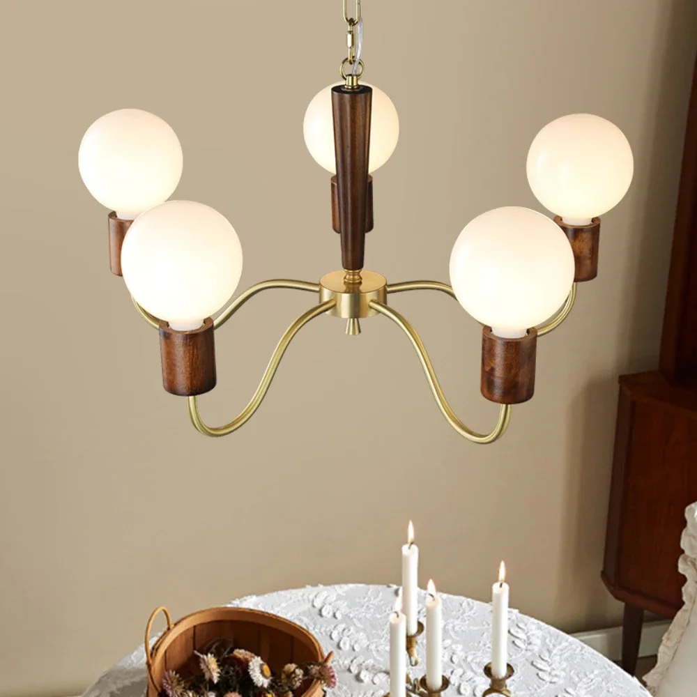Japanese retro quiet chandelier living room walnut restaurant all copper medieval vintag French master bedroom lamps
Japanese retro quiet chandelier living room walnut restaurant all copper medieval vintag French master bedroom lamps