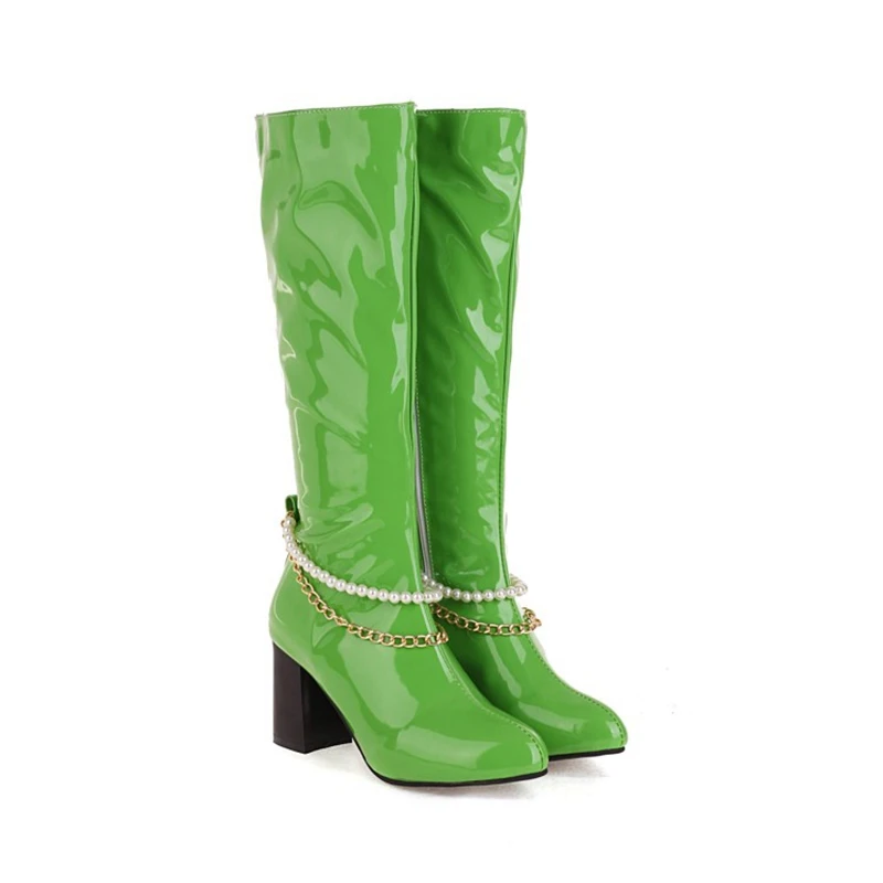 Boots for Women 2021 Candy Color Knee High Boots Zipper Pointed Toe High Heels Shoes Botas Mujer Plus Size Boots 30-48 8826
Boots for Women 2021 Candy Color Knee High Boots Zipper Pointed Toe High Heels Shoes Botas Mujer Plus Size Boots 30-48 8826