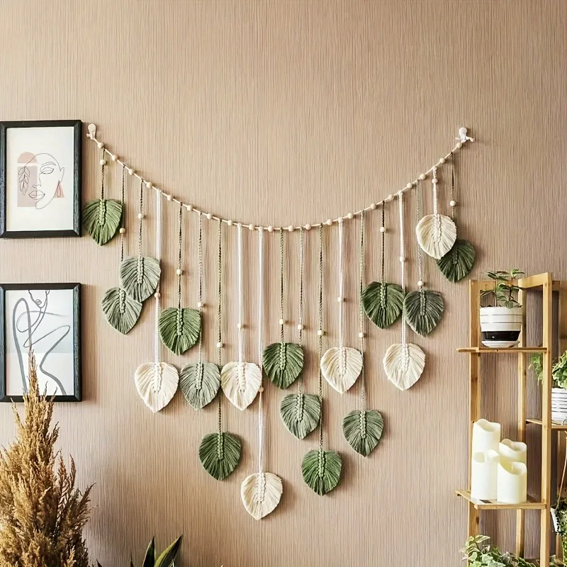 Natural Boho Photo Holder - Handwoven Macrame Wall Art with Wood Accents 2 S0a0b5a4cb4d54fc6bdfd87892eb4da22b