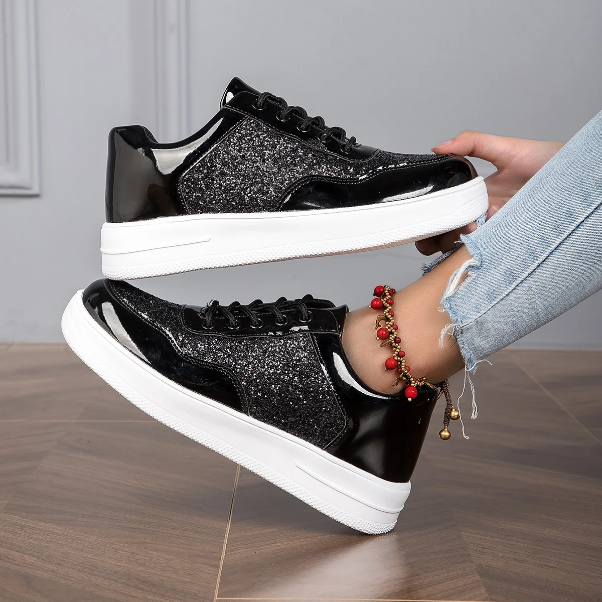 

New Sneaker Women Shoes For Women 2023 Sneaker Sparkle zapatos para mujeres zapatillas deportivas mujer chaussure femme