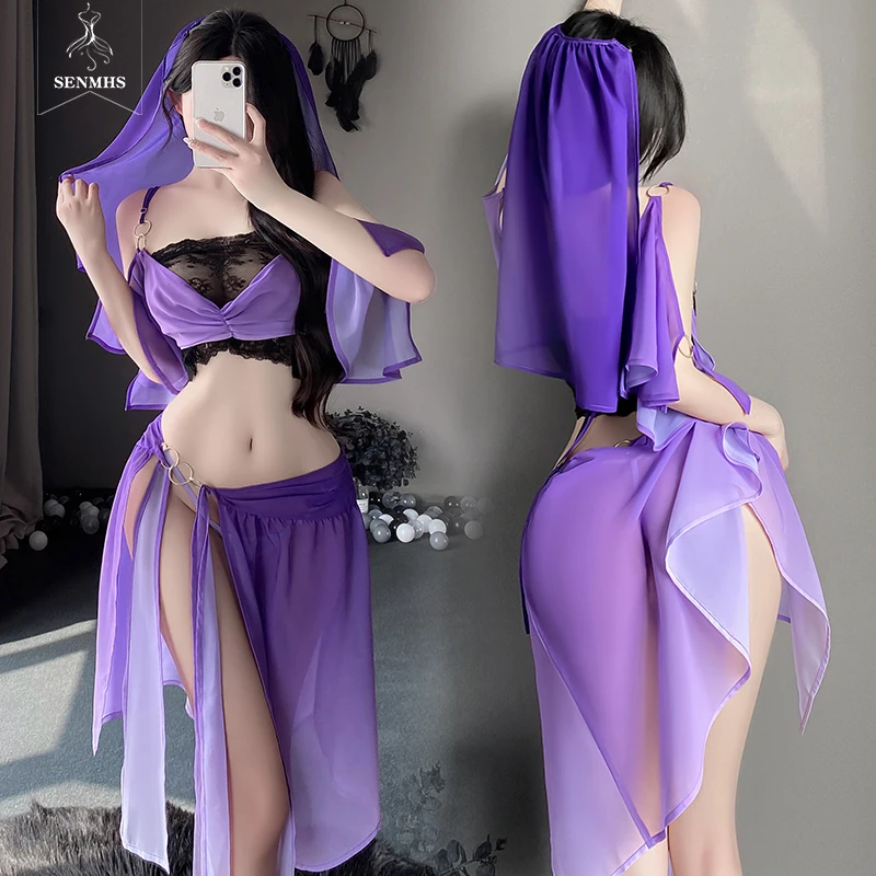 SENMHS Purple Exotic Lingerie Sexy Lace Tulle Split Ancient Style Purple Mist Fairy Uniform Anime Cosplay Pornos Set
SENMHS Purple Exotic Lingerie Sexy Lace Tulle Split Ancient Style Purple Mist Fairy Uniform Anime Cosplay Pornos Set