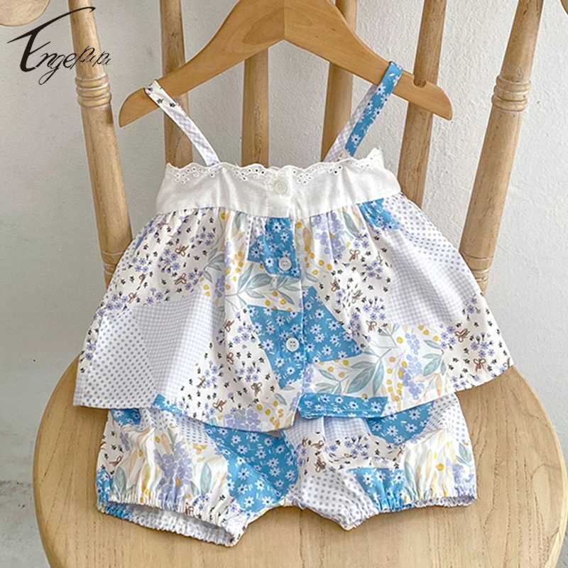 0-3Yrs Girls Patchwork Suit Clothes Sleeveless Top+ Lantern Shorts Set Infant Baby Girls Floral Printed Suit Summer Clothes
0-3Yrs Girls Patchwork Suit Clothes Sleeveless Top+ Lantern Shorts Set Infant Baby Girls Floral Printed Suit Summer Clothes