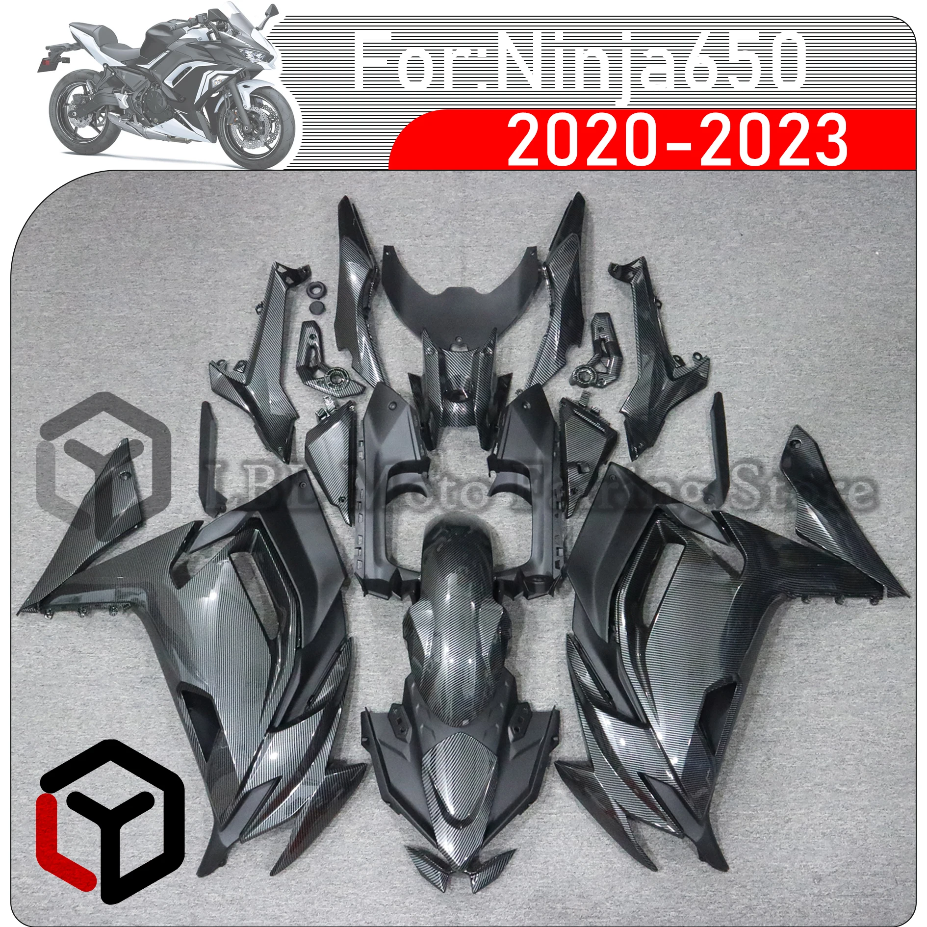 

Комплект обтекателей для мотоцикла, подходит для KAWASAKI Ninja650 2020 2021 2022 2023 Комплект кузова высокого качества ABS Инжекция полный обтекатель