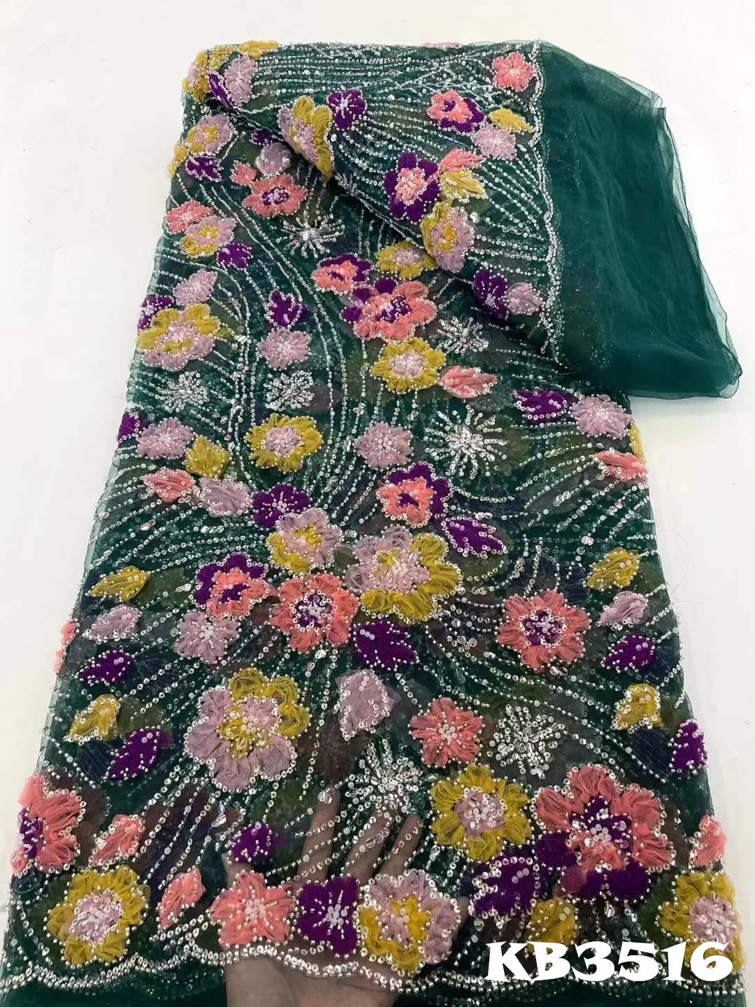 Latest 3D Flower Lace Fabric Beaded Lace Fabric Elegant Woman Party Dresses 2024 Blue Embroidery Fabric For Wedding Dress KB3516
Latest 3D Flower Lace Fabric Beaded Lace Fabric Elegant Woman Party Dresses 2024 Blue Embroidery Fabric For Wedding Dress KB3516