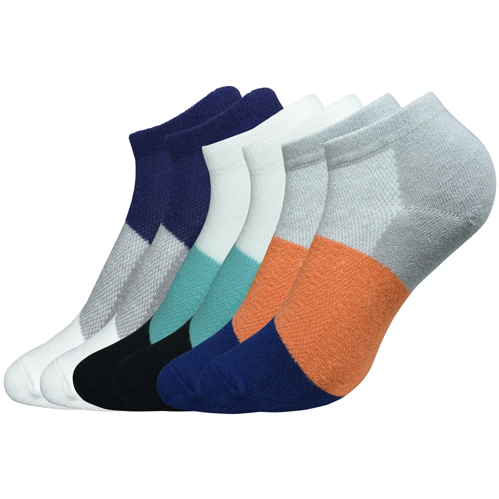 

6 Pairs Fashion Women Breathable Sports socks Contrast Color Boat Socks Comfortable Cotton Ankle Socks Wholesale
