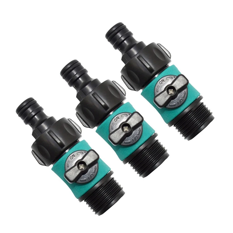 Plastic Valve With 3/4 Inch Male Thread Quick Connector Car Wash Garden Irrigation Pipe Fittings Prolong 3 Pc
Plastic Valve With 3/4 Inch Male Thread Quick Connector Car Wash Garden Irrigation Pipe Fittings Prolong 3 Pc