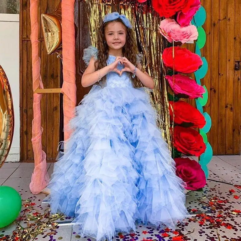 Flower Girl Dress Applique Lace Princess Long Sleeves A-Line Pageant Gown Birthday Party Dress
Flower Girl Dress Applique Lace Princess Long Sleeves A-Line Pageant Gown Birthday Party Dress