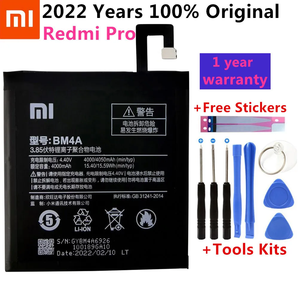 

100% Original Backup new BM4A Battery 4000 mAh for Xiaomi Hongmi Pro Battery In stock With Tracking number