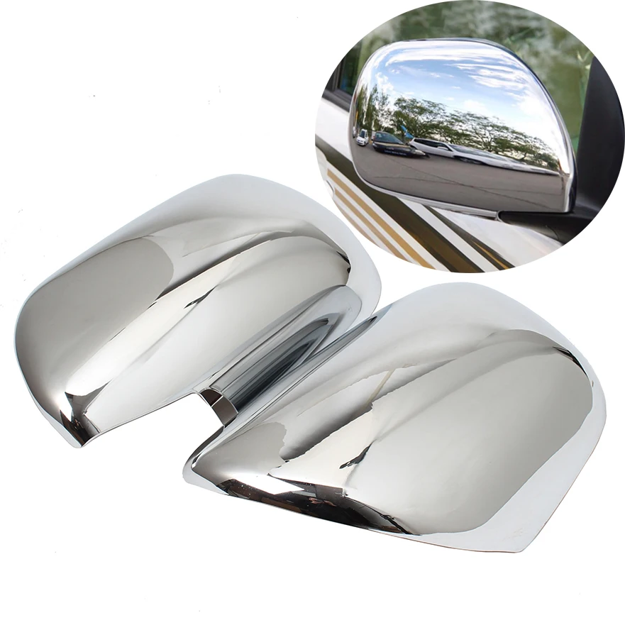 

For Toyota Land Cruiser Prado120 2003-2009 DOOR SIDE WING MIRROR CHROME COVER REAR Chrome Side Mirror Cover Caps Shell Case