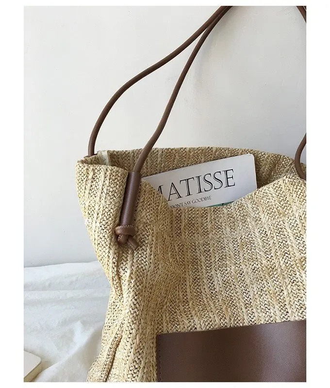 JIOMAY Eco-Luxury Straw Tote - Designer Beach Bag 8 S0a16804867b54a639e03949baa43b951H