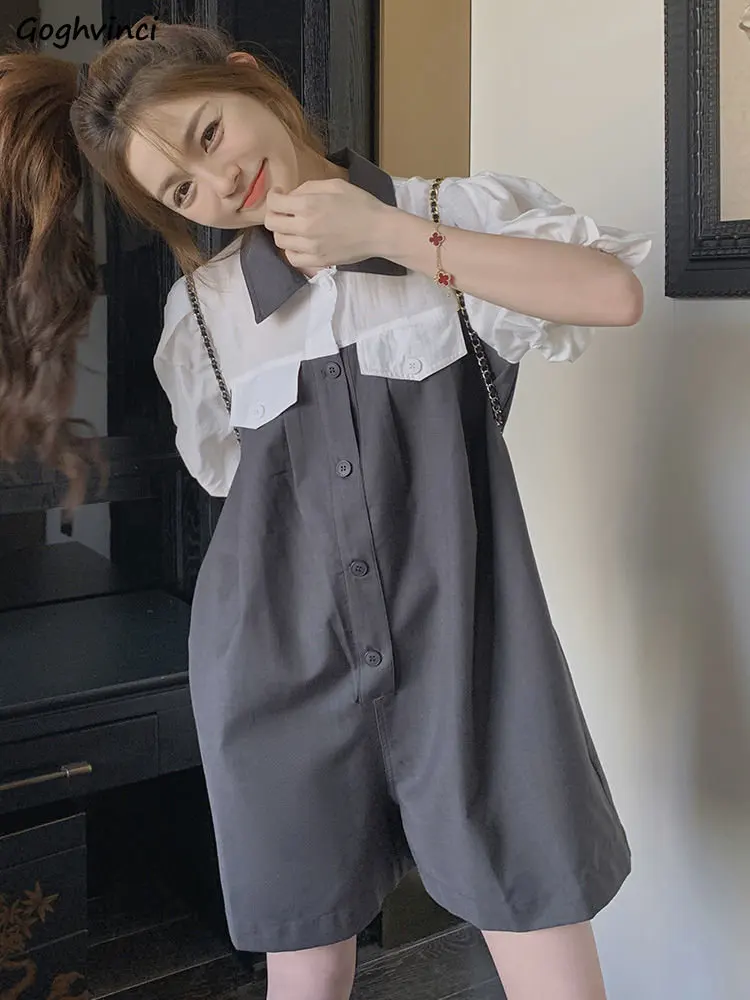 Rompers Women Sweet Leisure Fashion Students Patchwork All-match Ulzzang Loose Streetwear Comfortable Wide Leg Holiday Popular
Rompers Women Sweet Leisure Fashion Students Patchwork All-match Ulzzang Loose Streetwear Comfortable Wide Leg Holiday Popular