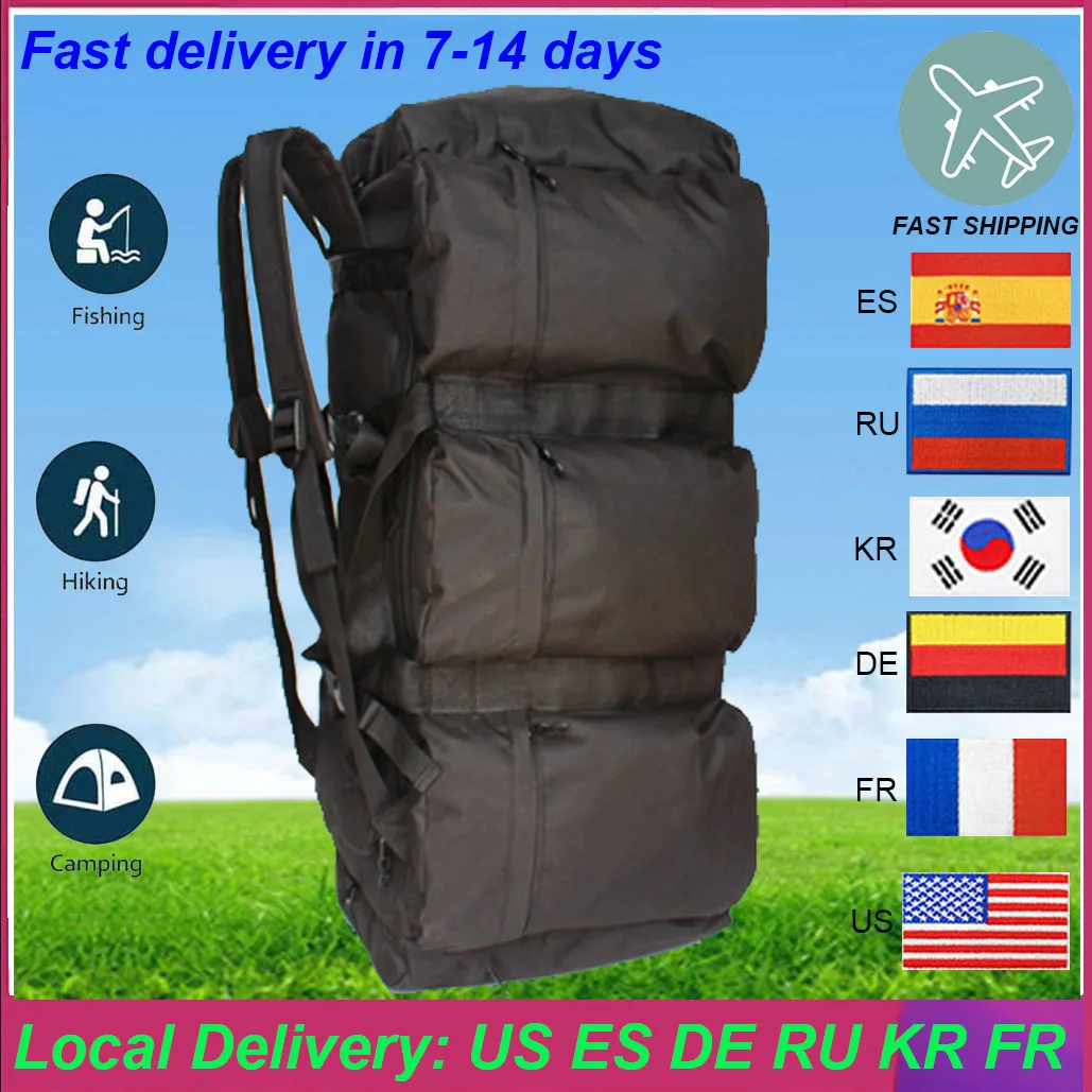 

100L Large Capacity Camping Bag Men Outdoor Military Tactical Backpack Nylon Waterproof Travel Bag Super Tent Storage Handbag