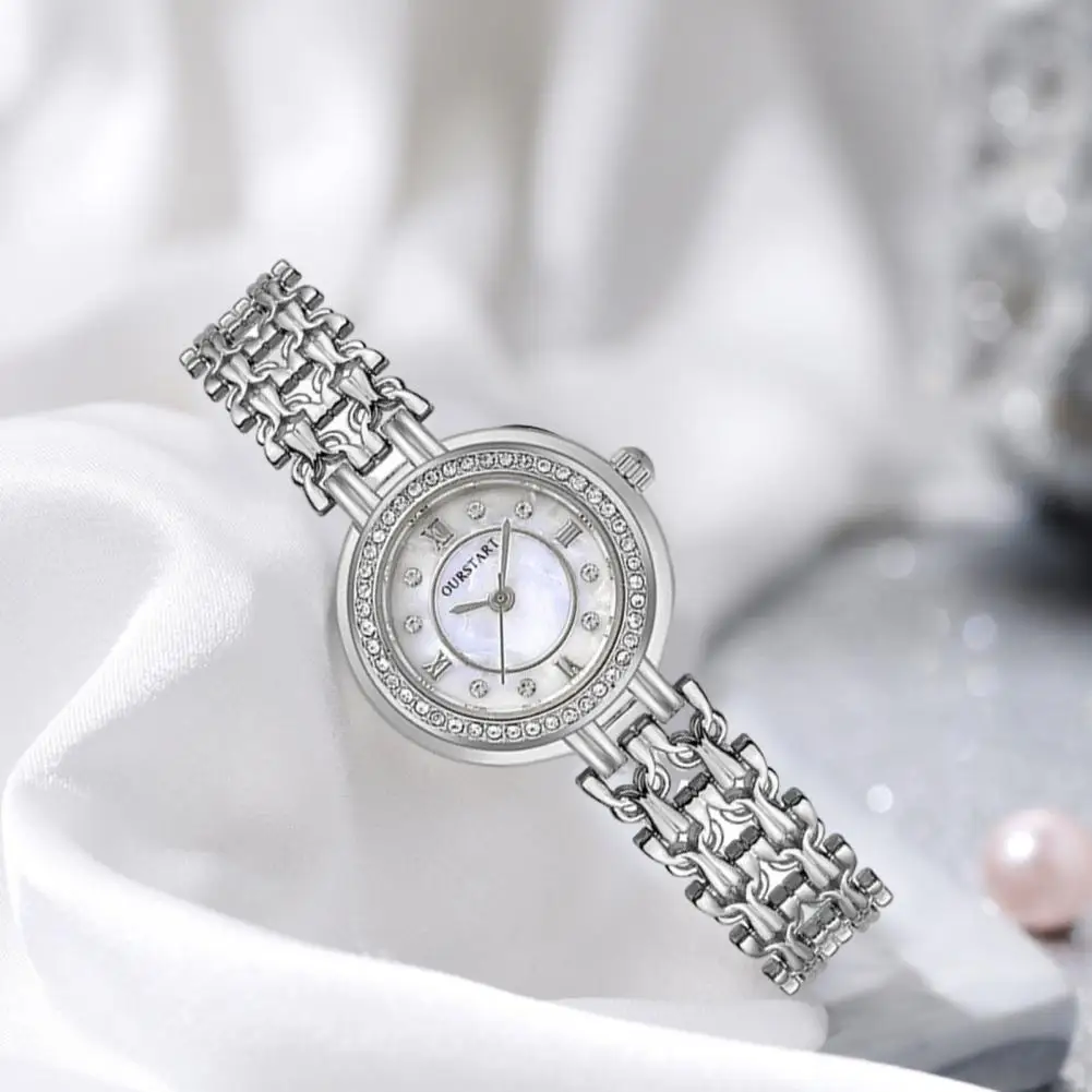 

Женский аксессуар, элегантный браслет, часы для женщин, металлический ремешок, круглый циферблат, наручные часы, Модная бижутерия, подарок для женщин