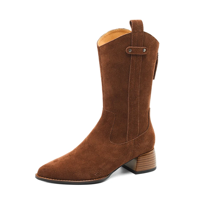 2023 Women Mid-Calf Boots Autumn Winter FCYTK Ladies Western Boots Black Brown Pointed Toe Chunky Heels Fashion Casual Boots
2023 Women Mid-Calf Boots Autumn Winter FCYTK Ladies Western Boots Black Brown Pointed Toe Chunky Heels Fashion Casual Boots